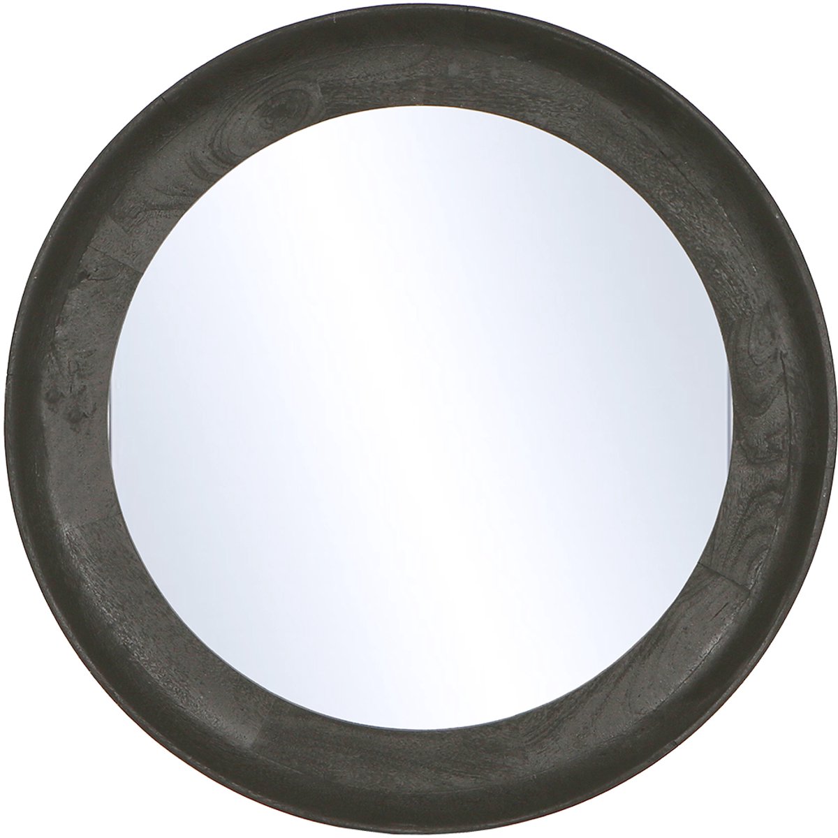 by Mooss - Spiegel - Zwart - Hout - Rond - Ã˜ 68 cm
