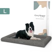 CozySense® – Hondenmand – Hondenbed - Ortopedische Hondenmand - 90 X 55 Cm – Maat L - 30 Dagen Uitproberen - Waterdicht – Hondenmanden - Honden mand - Ergonomische Comfort en Gewrichtsondersteuning - Honden bed - MGeschikt Als Benchkussen - Grijs