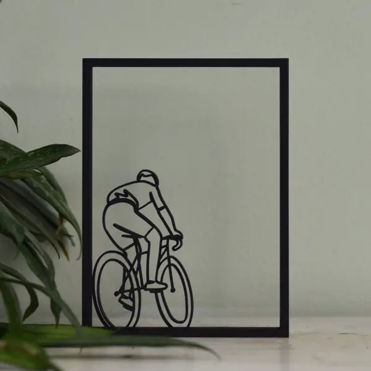 Houten Lijstje - Floating Frames - Wielrenner