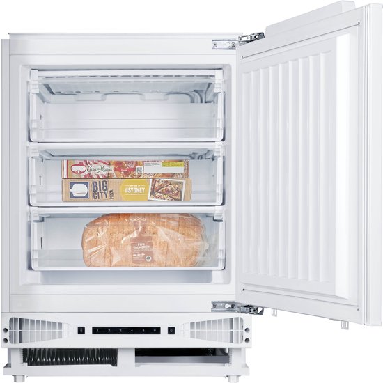 Inventum IVR0822D 82 cm onderbouw vriezer energiezuinig - 95 liter - Stil 35 dB - Energielabel D - Diepvries - Deur op deur - 3 lades/1 klepvak - Wit