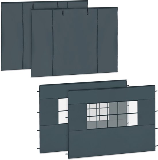 VONROC Premium 3x3 partytent met muggennet wanden - Black