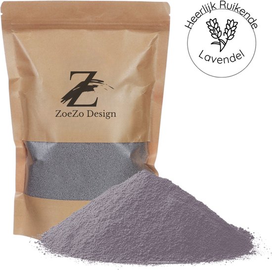 ZoeZo Design - Kaarsenzand Paars - Met de Geur Lavendel - 400G – DIY Kaarsen Maken – Herbruikbaar – Inclusief 4 Lonten – 50 Branduren – Candle Sand – Kaarsenwas – Kaarspoeder – Unieke Kaars - Lavender