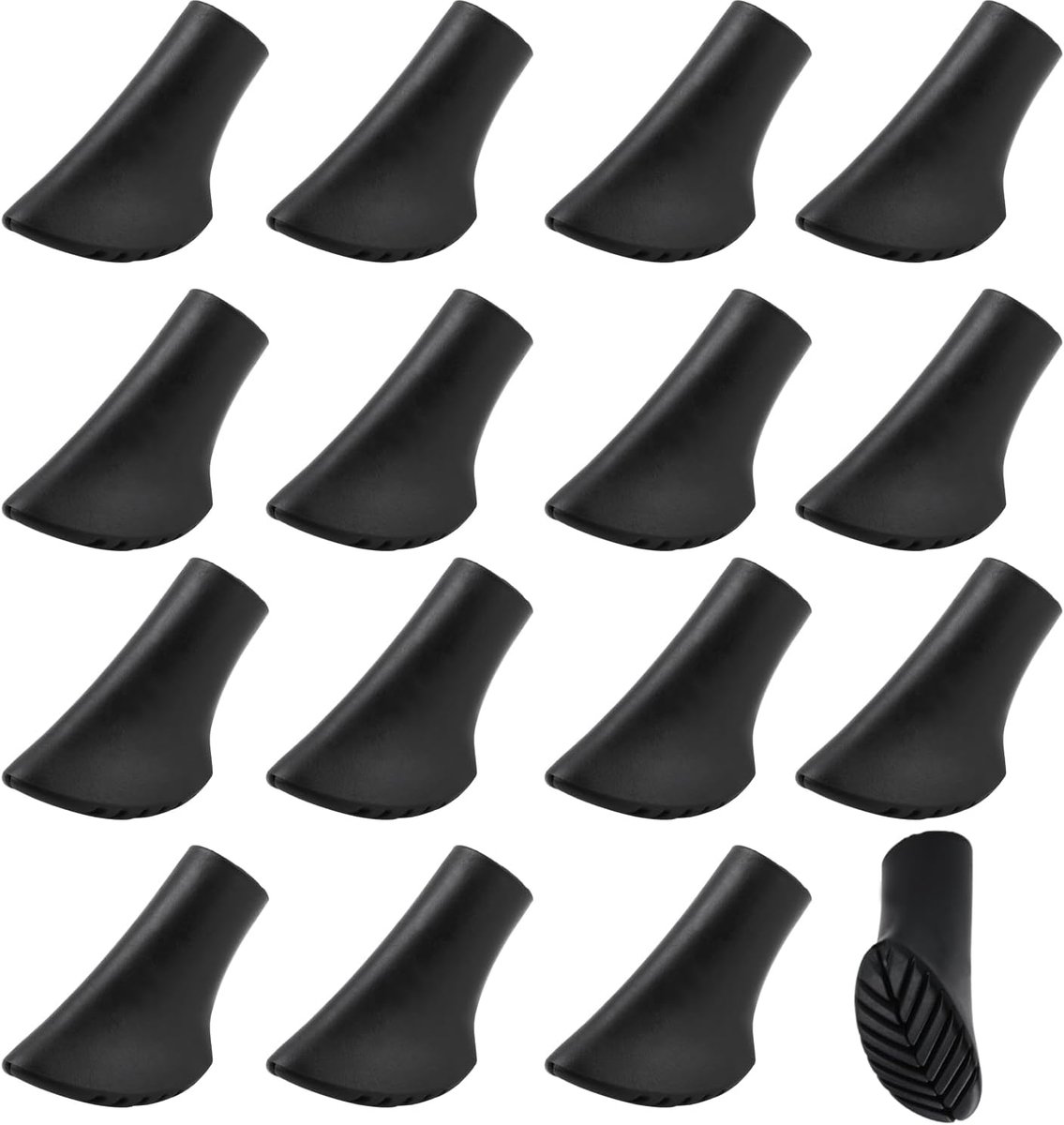 Nordic Walking Doppen - Trekkingstokken Doppen Universele - Nordic Walking Voetjes - Krukdoppen - Nordic Walking Stokken Doppen - Eindstop voor Wandelstokken en Trekkingstokken - 16 Stuks