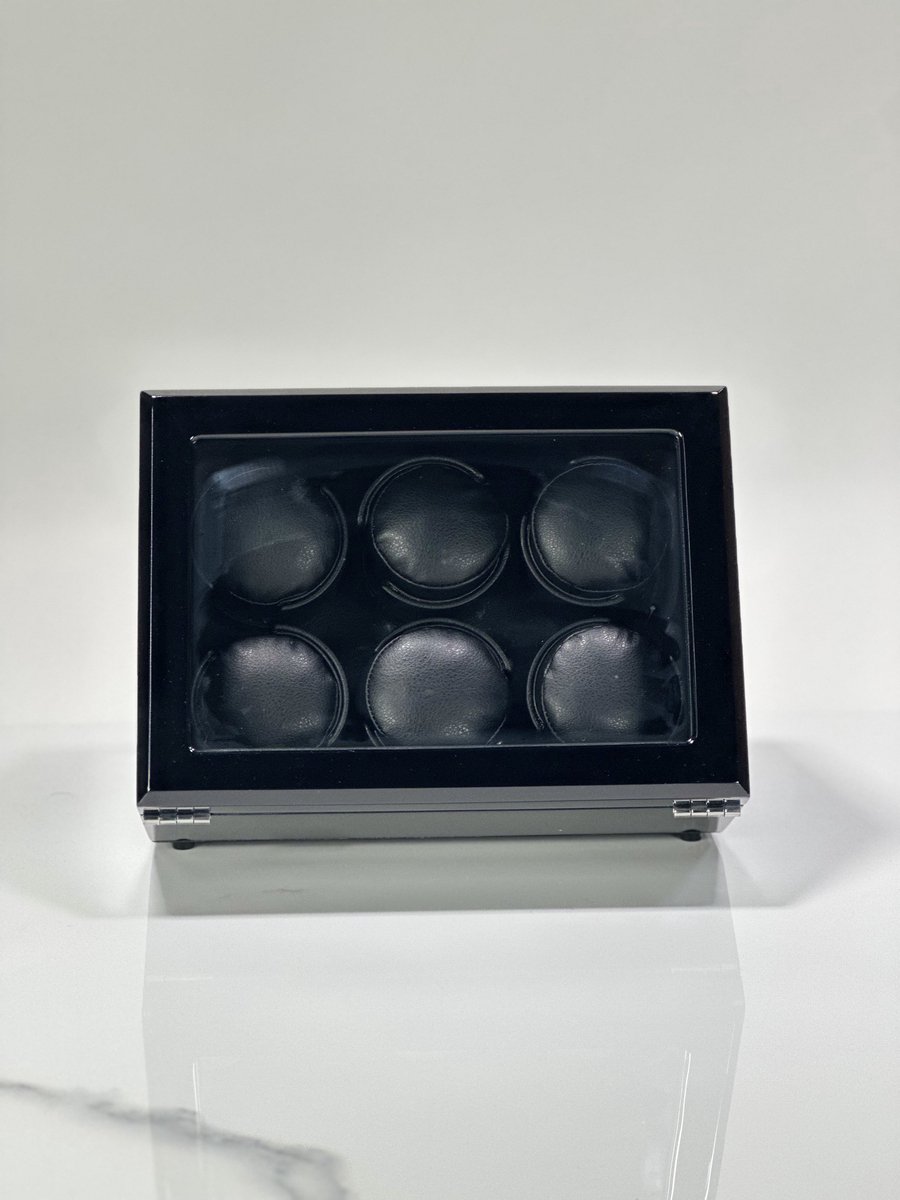 Leader Luxe Watchwinder voor 6 horloges - Horloge opwinder - horloge box - Zwart