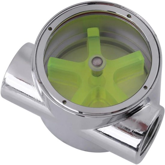 Waterstroomindicator Met Groene Rotor – G1/4 Draad, Wolfraamlegering, Voor Pc-waterkoeling, Stijlvol En Functioneel