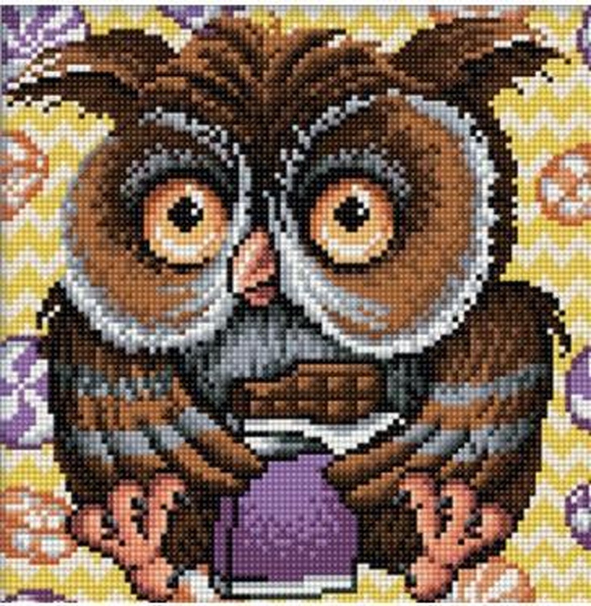 Diamond Painting Uil met Chocolade