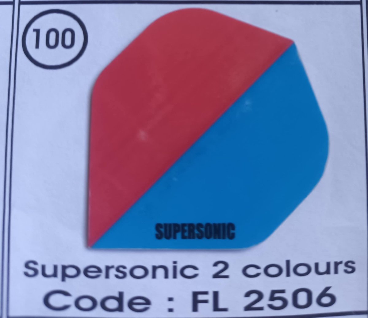 Dart Flights - 10 sets (30 stuks) - 100 micro - Supersonic - FL2506 - rood blauw