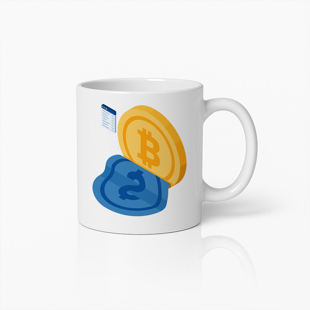 Crypto Bitcoin Mok – Modern Design Digitale Valuta Koffiebeker voor Crypto Liefhebbers