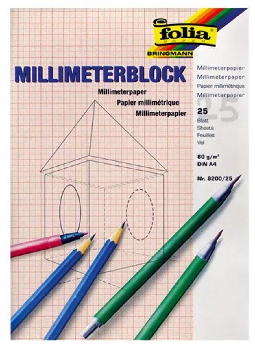 Millimeter/blanco papier A4