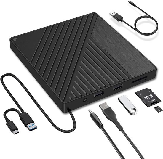 Dvd Computer Plug In CLGP® Externe DVD Speler voor Laptop - CD Brander - Plug & Play | bol