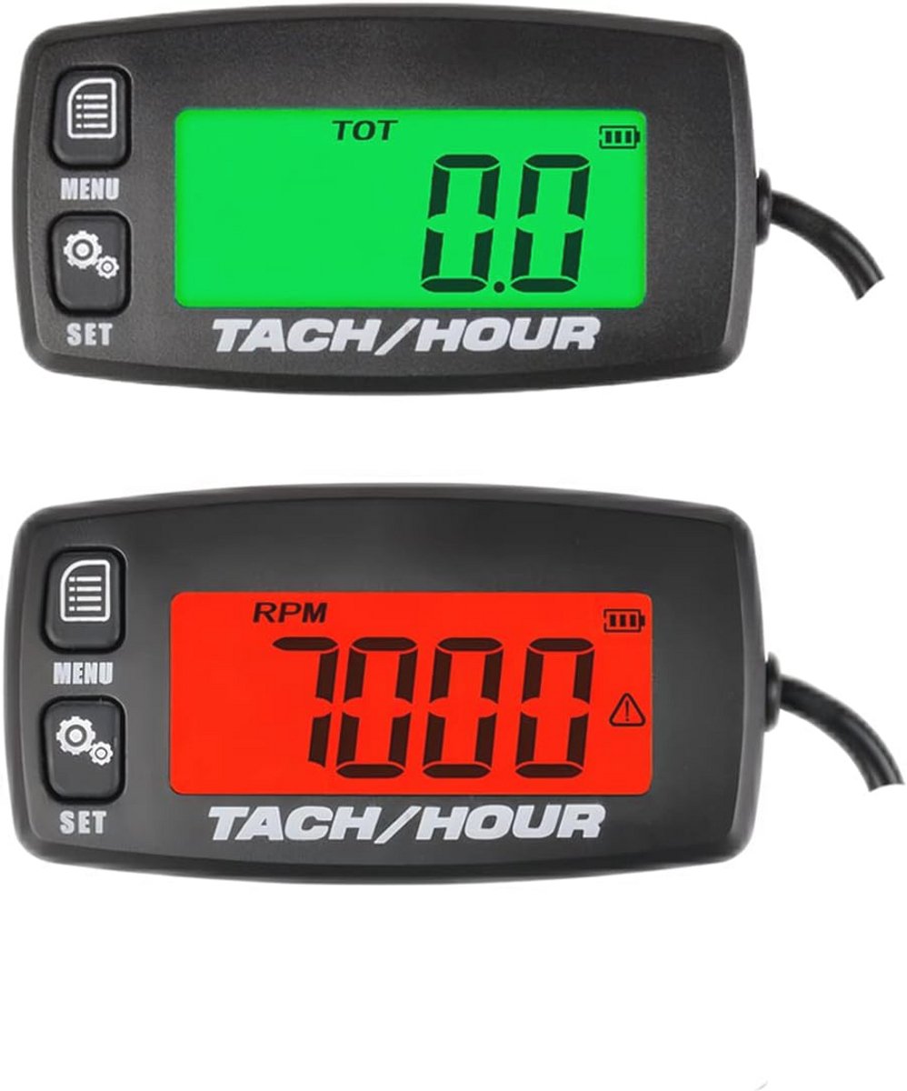 Digitale LCD-uurmeter Toerenteller met 2 Backlights - Vervangbare Batterij voor Motors en Tuinapparatuur