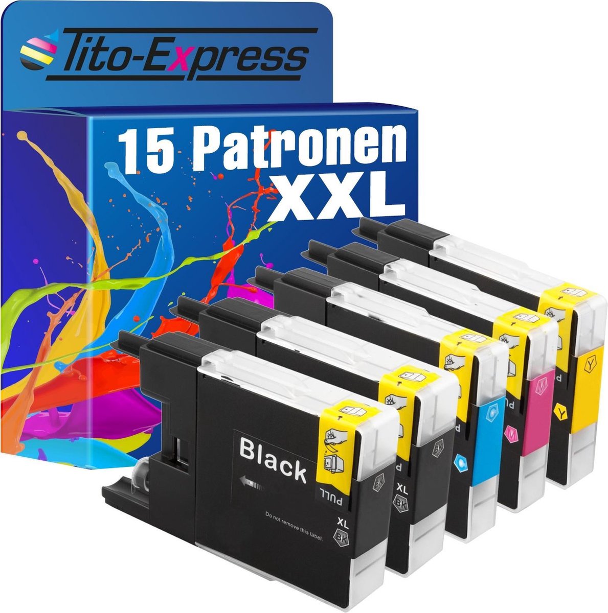 PlatinumSerie 15x cartridge alternatief voor Brother LC-1240