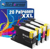 PlatinumSerie 20x inkt cartridge alternatief voor Brother LC-1240 XL
