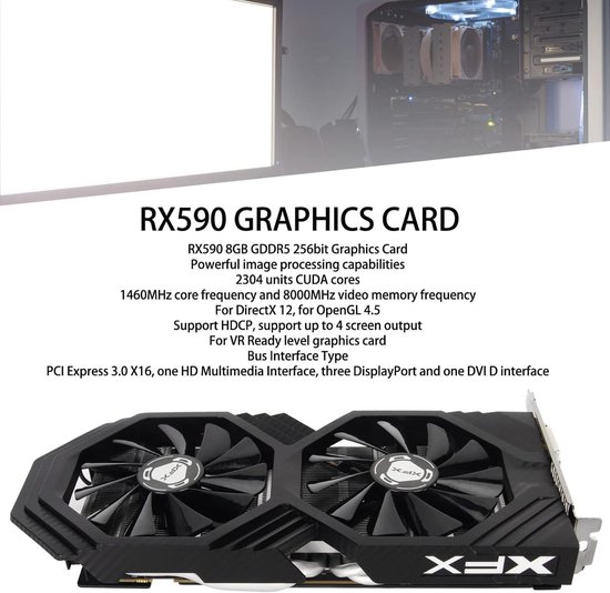 RX 580 Graphics Card, 8GB GDDR5 256bit Gaming Graphics Card