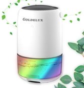 Bol.com Goldelux Luchtontvochtiger - Extreem Stil - Luchtreiniger - Dehumidifier - Grote Watertank 1100ml - verlichting 7 kleure... aanbieding