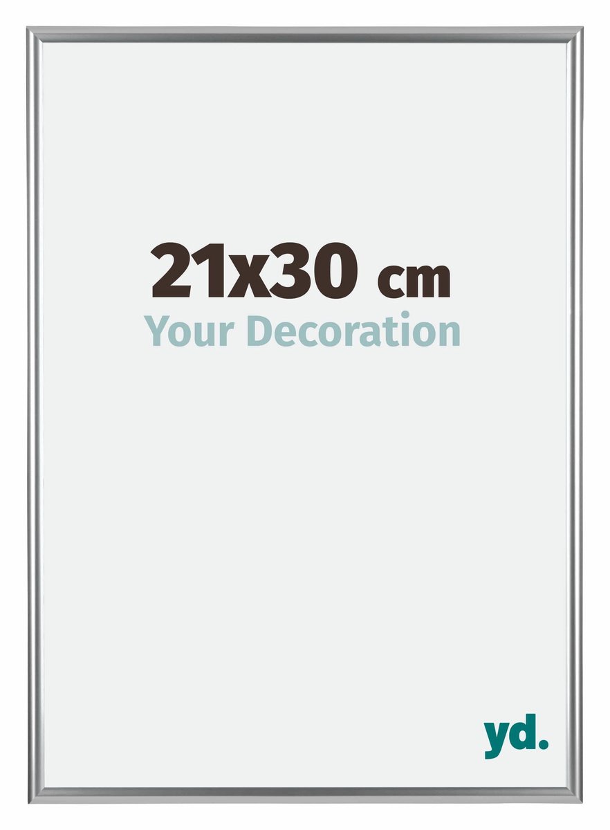 yd. Your Decoration - Fotolijst 21x30 cm - Kunststof - Zilver - Bordeaux