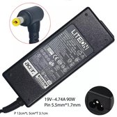Chargeur d'adaptateur pour ordinateur portable Acer 90W 19V - 4.74A + cordon d'alimentation