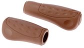 Fietshandvatten Be Cool Caramel bruin, 92 en 135 mm voor draaischakelaars, prachtige fietshandvatten van goede kwaliteit