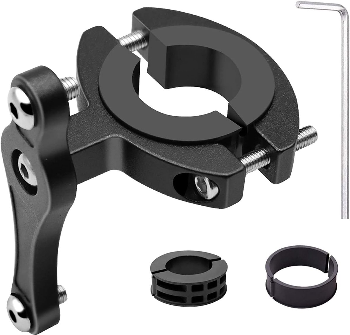 Fiets Waterfles Houder Adapter - Aluminium bidonhouder - voor bidonhouder - Houder voor bidonhouder - Eenvoudig te installeren op stuur en zadelpen - Voor MTB - Racefiets - Fiets (Zwart)
