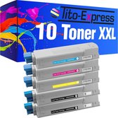 PlatinumSerie® 10 x toner XXL alternatief voor Oki C5850