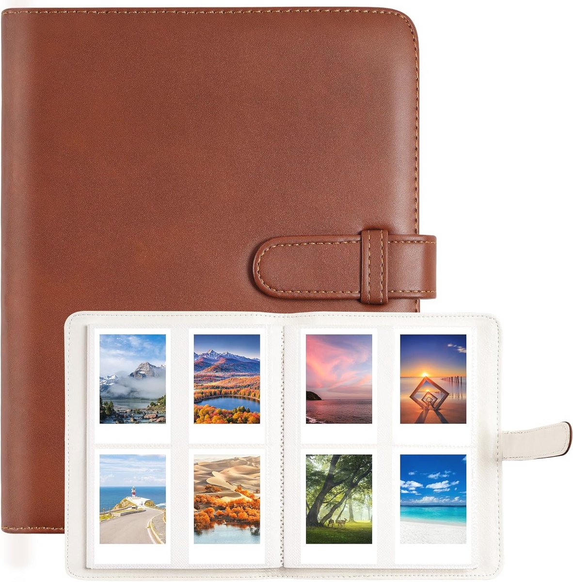 Fotoalbum voor 256 Foton, Compatibel met Instax 7 Inch Film en Diverse Instant Fotocamera's