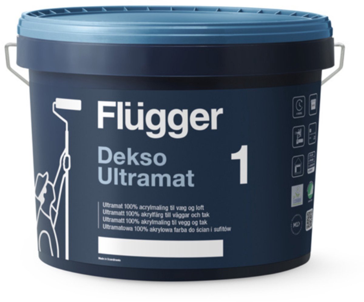 Flügger Dekso 1 Ultramat Easy Clean RAL 9010 10 Liter