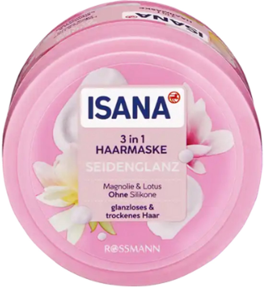 ISANA 3in1 Haarmasker Seidenglanz - Silk Shine | 1x 250ml - met Sheabutter, Lotus & Magnolia | Voor stralende glans en zijdezachtheid - Van aanzet tot punt