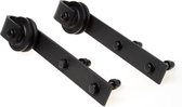 Intersteel Rollers zwart voor schuifdeursysteem set van 2 rollers