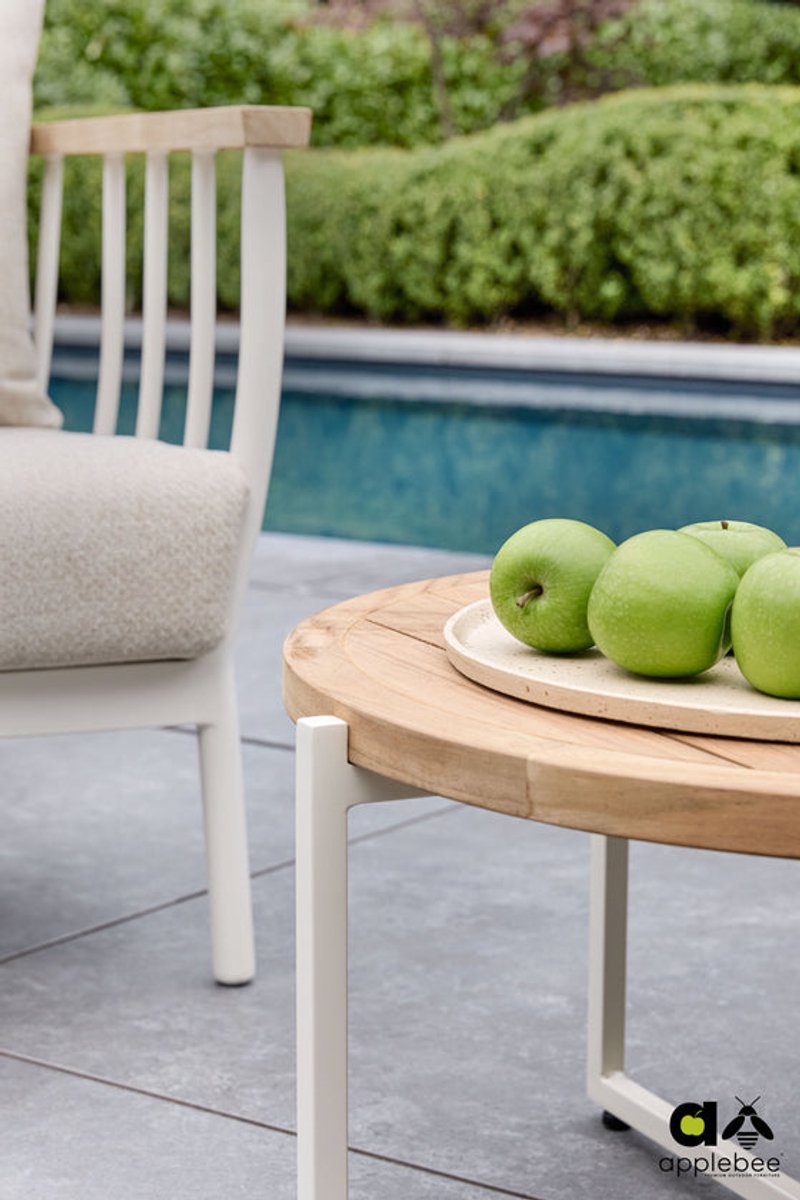 Apple Bee Condor koffietafel teak ø 54 cm - Oyster