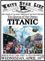 Titanic The Queen Metalen wandbord 30 x 40 cm.