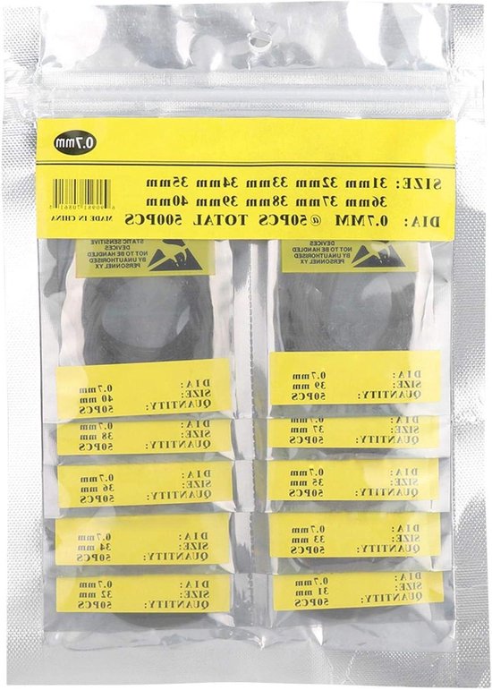 Rubberen afdichting, duurzame O-ring horlogepakkingsafdichting, horlogekastpakking rubberen afdichtingsringen Set met 500 stuks, horlogepakkingset Vervangende( 0.8 a pack of five hundred