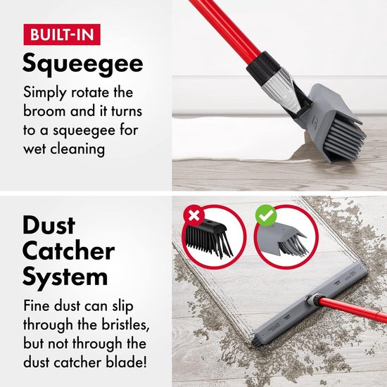 Tyroler 2-in-1 Rubberen Bezem & Vloertrekker Tyroler 2-in-1 Rubberen Bezem & Vloertrekker