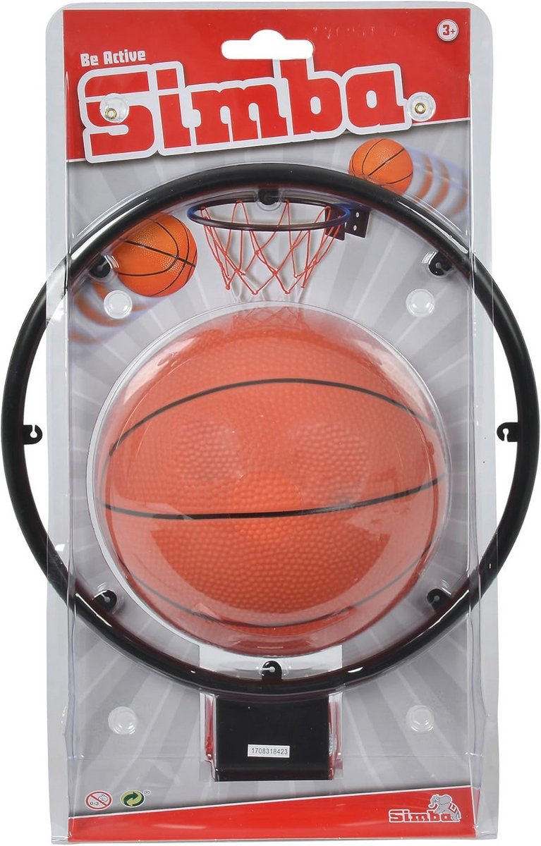 Basketbalmand met net en bal voor kinderen vanaf 3 jaar