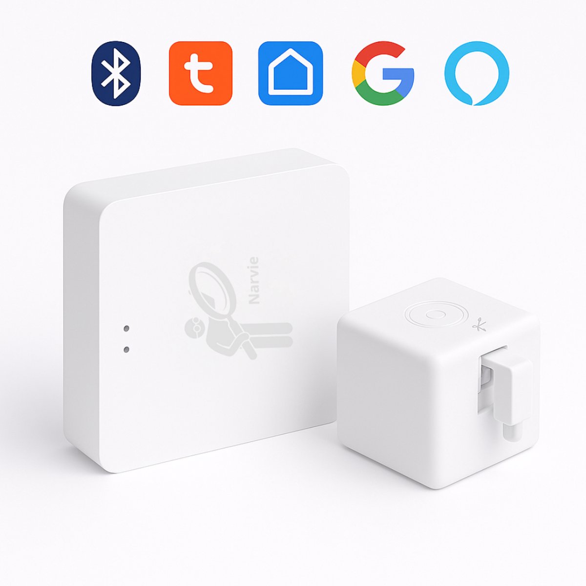 Narvie Slimme Combi Set – Gateway + Fingerbot – Bluetooth | ZigBee | Alexa & Google Compatible