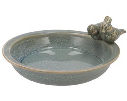 Daan Kromhout - Bird Bowl - Vogel drinkbak - Waterschaal - Vogelbad - Glazed Lichtblauw - 28x5cm - Keramiek
