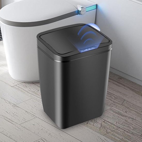 Foto: Sensor trash bin 12l with lid for bathroom kitchen toilet and office batteries not included 