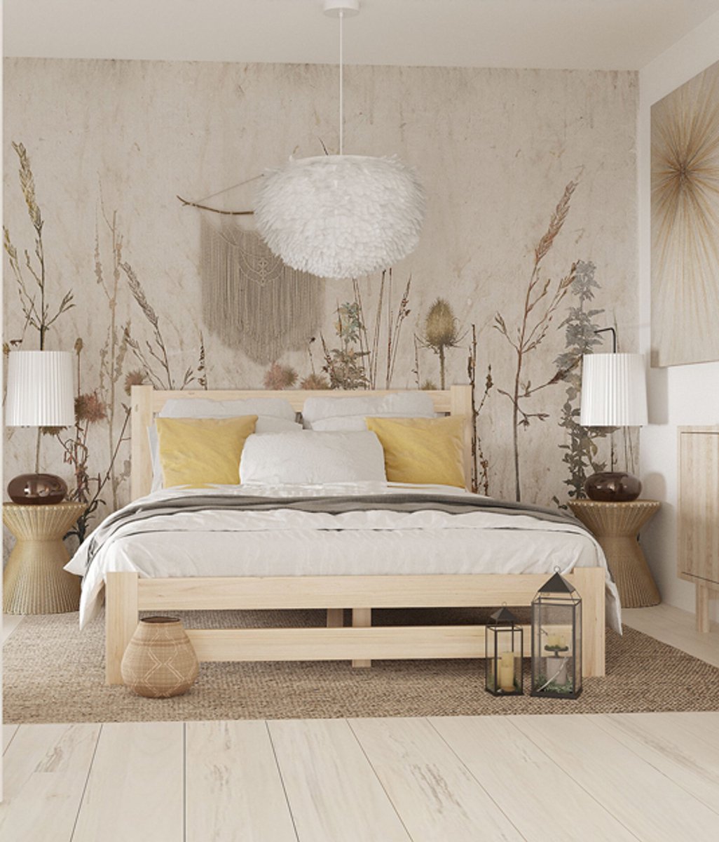 Parwood Nebraska - Houten Bed - 140x200cm - Scandinavisch Dennehout