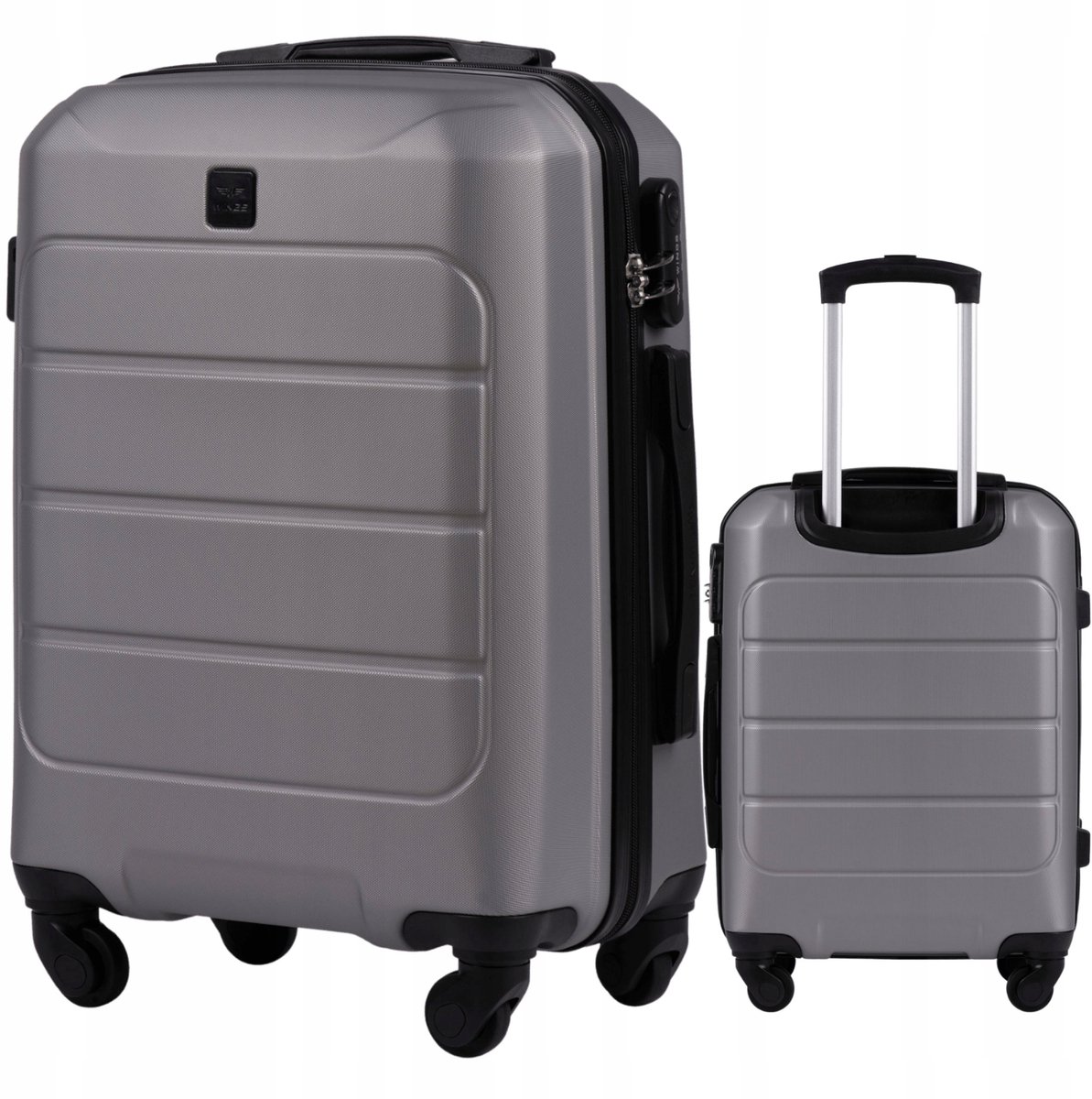Handbagage Koffer - Kleine Cabine Trolley - 4 Wielen - ABS Hardcase - Verstelbaar Handvat - TSA Slot - Lichtgewicht - 38L - Grijs - Duurzaam - Sterk - Grote ruimtes - 360° draaien