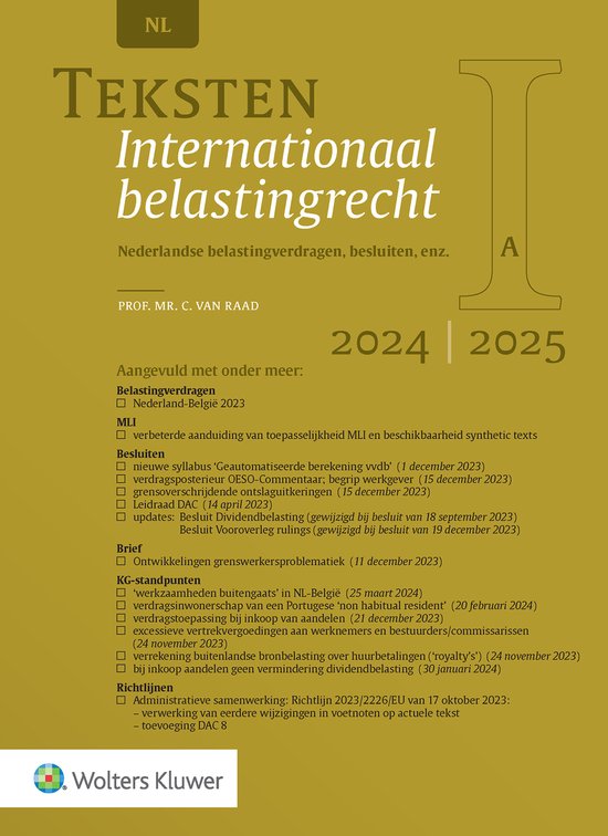 Teksten Internationaal belastingrecht 2024/2025 - cover