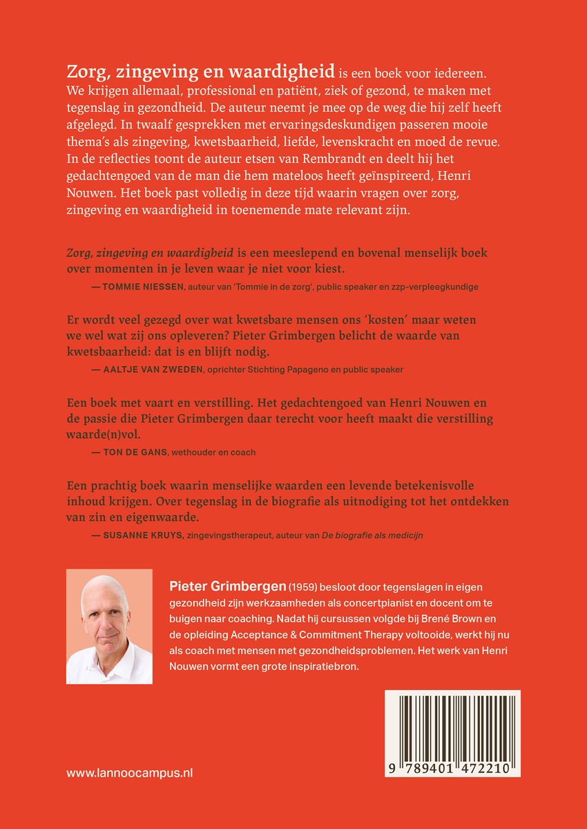 Zorg, zingeving en waardigheid - back cover