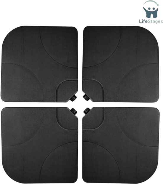 COSTWAY Parasolstandaard, marktparaplustandaard, parasolvoet, balkonparaplustandaard, parasol, standaard, rond, bronskleurig (model 1