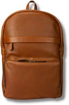 Leren Rugzak Laptop 15.6 inch – Cognac – Laptoptas - Rugzak - Business & School – Echt Leer – Trolleyband – Comfortabel – Just Lioné Noah