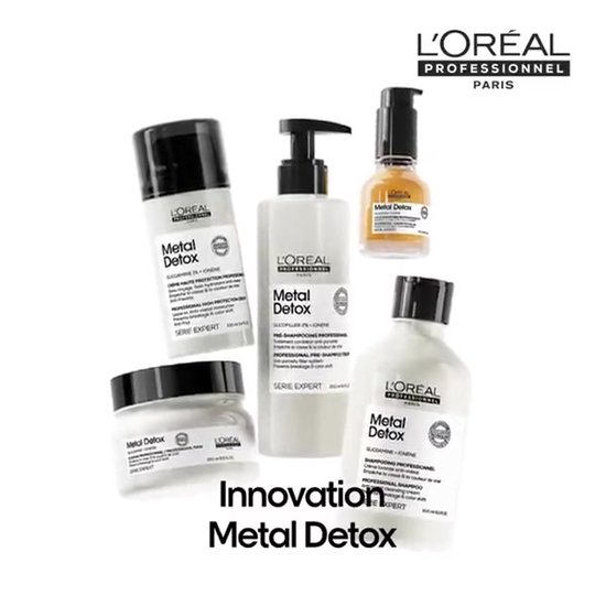 L’Oréal Professionnel Metal Detox Haarmasker - Beschermend masker tegen haarbreuk en kleurverandering voor meer glans – Voor beschadigd haar - 150ml