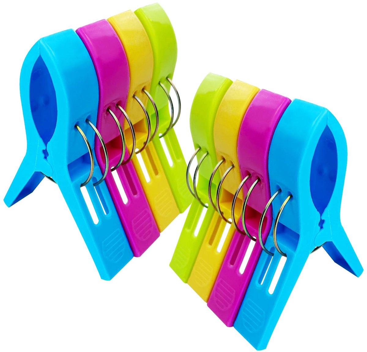 Ibenzoa® Grote Kleurrijke Kunststof Handdoekclips – 8 Stuks voor Veilig en Stabiel Oppervlakte Decoreren