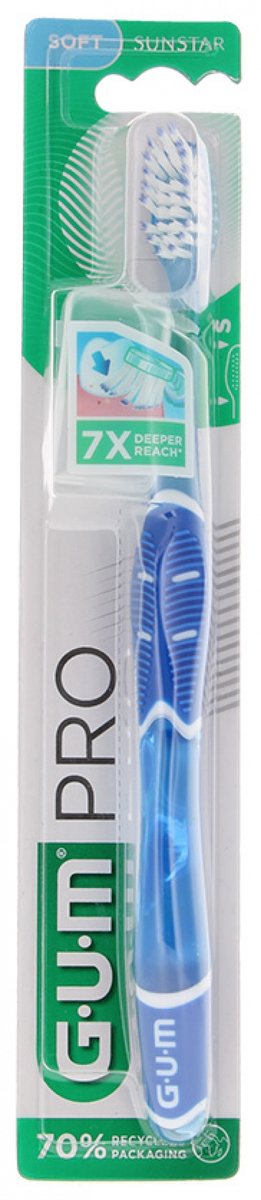 GUM Technische Tandenborstel Pro Soft 525 (Kleur : Blauw)