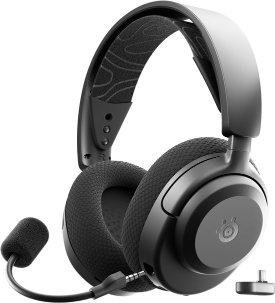 SteelSeries Arctis Nova 3P Wireless Gamingheadset Zwart — Mobile App Control — 40 uur accuduur — 2,4-GHz/Bluetooth — Afneembare microfoon — PC, PS5, PS4, Switch & mobiel