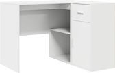 vidaXL - Hoekbureau - met - lade - Wit - 102 - x - 88 - x - 75 - cm
