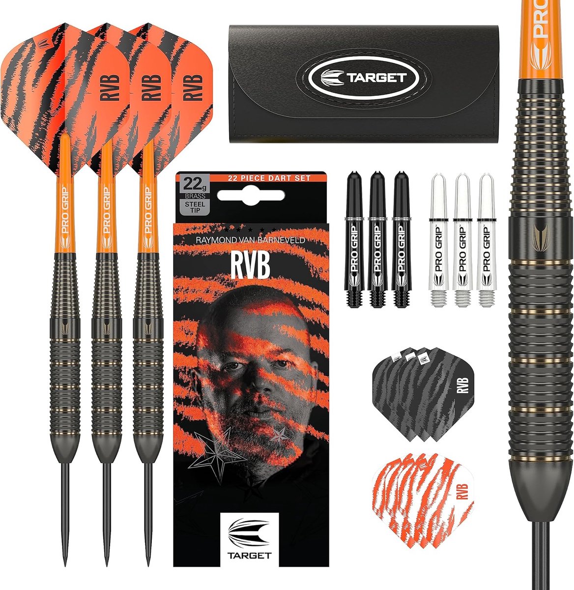 Target Raymond van Barneveld RVB Brass Set 22 Pieces - Dartpijlen