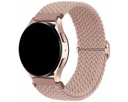 Innerlight® Smartwatchbandje 20mm Nylon - Creme Roze - Nylon Horlogebandje geschikt voor Samsung Galaxy Watch 7 / 6 / 5 / Pro / 4 / 3 / Active 2 - Polar Ignite / Unite – Huawei