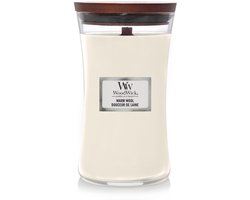 WoodWick Hourglass Large Geurkaars - Warm Wool - 130 branduren